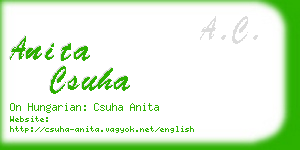 anita csuha business card